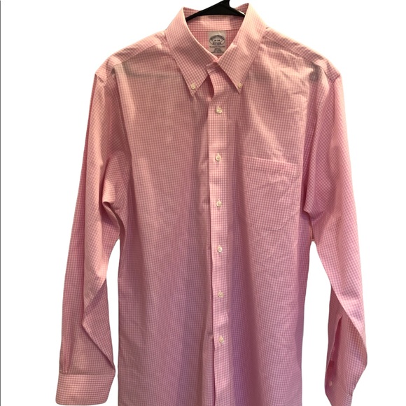 Brooks Brothers Pink Gingham Button Down - Picture 1 of 6